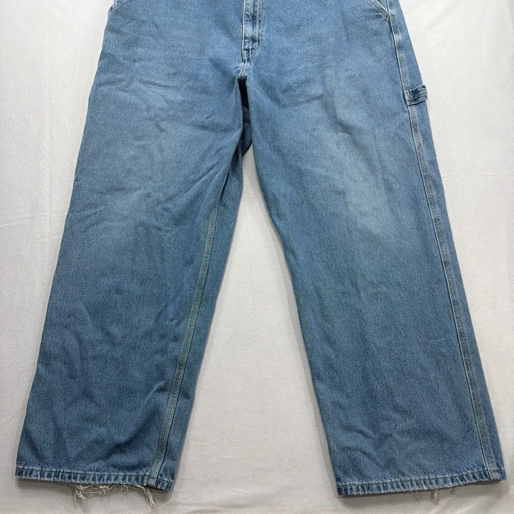 VTG Levi's Baggy Carpenter Jeans Loose Fit Workwear Denim Blue Mens 44x32